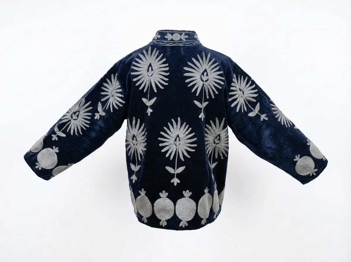 Midnight Pomegranate Embroidered Jacket-zoom-2
