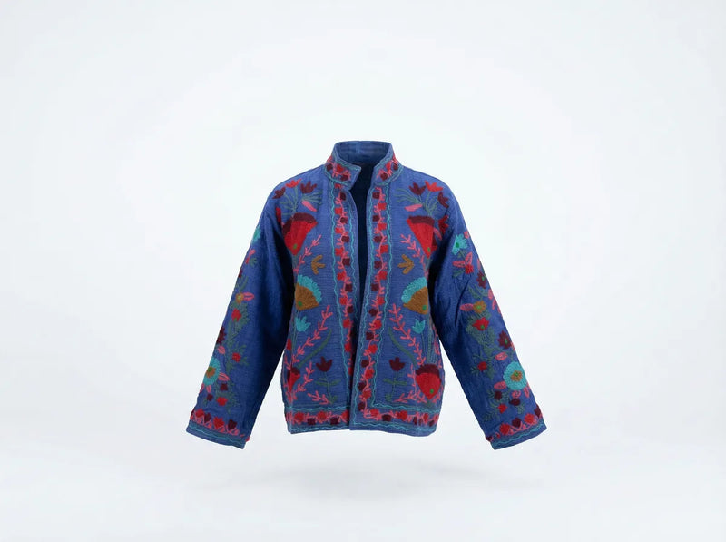 Indigo Garden Embroidered TNT Jacket-zoom-