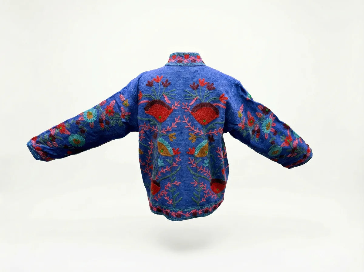 Indigo Garden Embroidered TNT Jacket