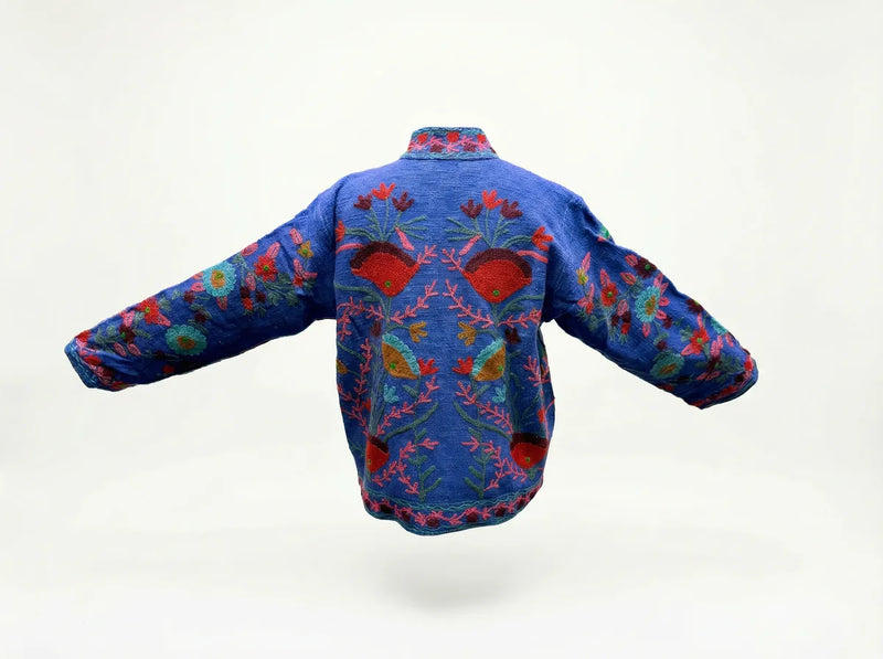 Indigo Garden Embroidered TNT Jacket-zoom-