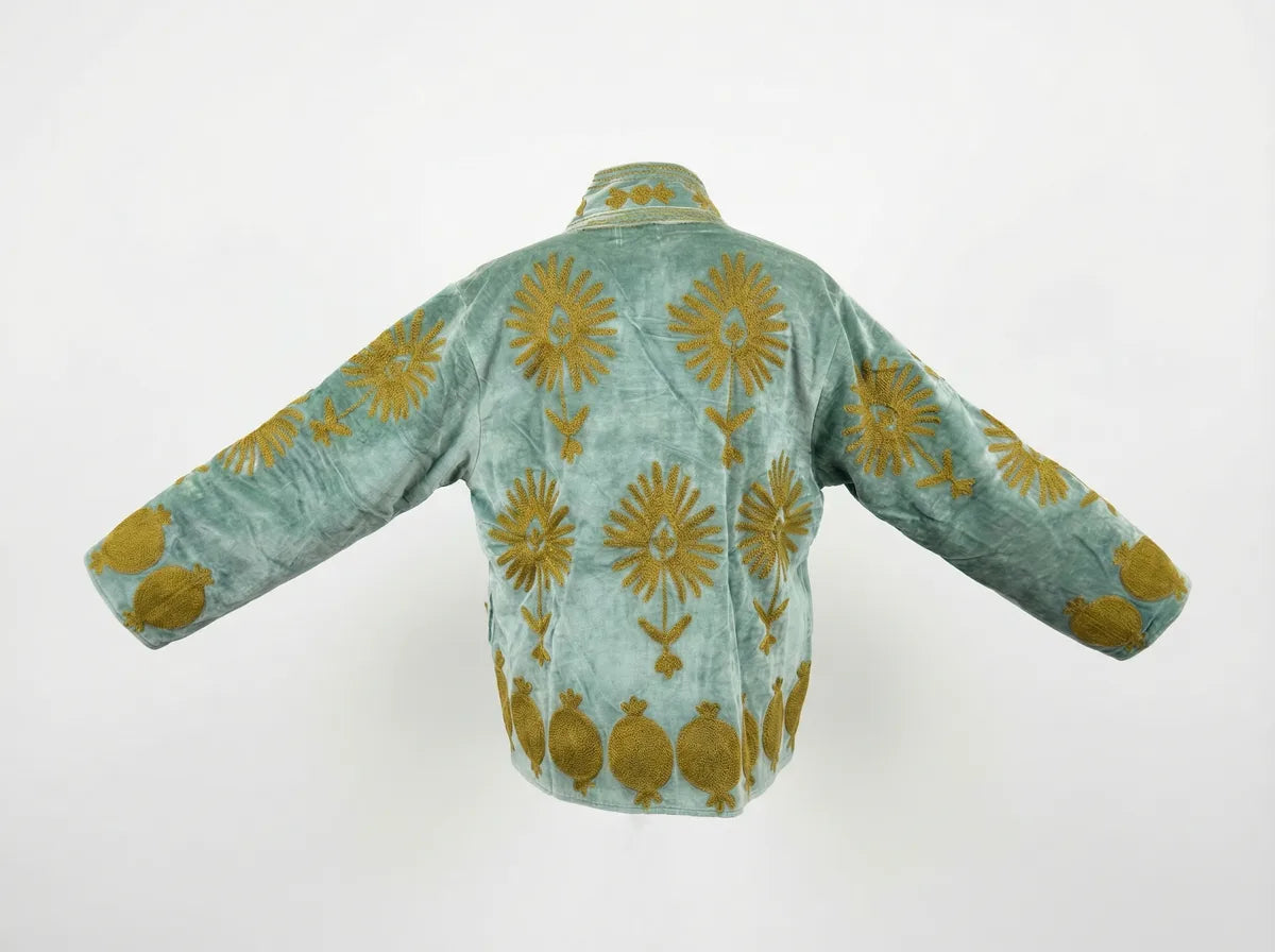 Sage Gold Pomegranate Embroidered Jacket-zoom-2