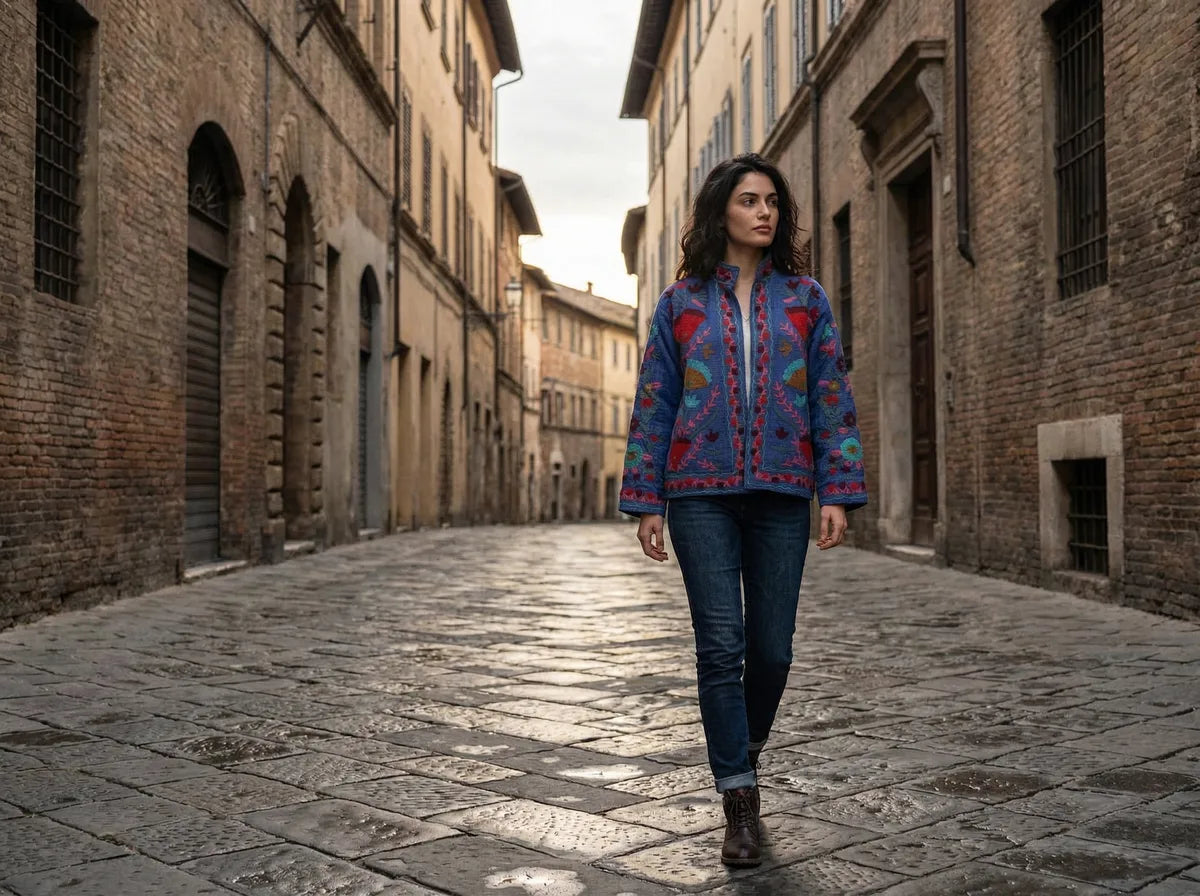 Indigo Garden Embroidered TNT Jacket-4
