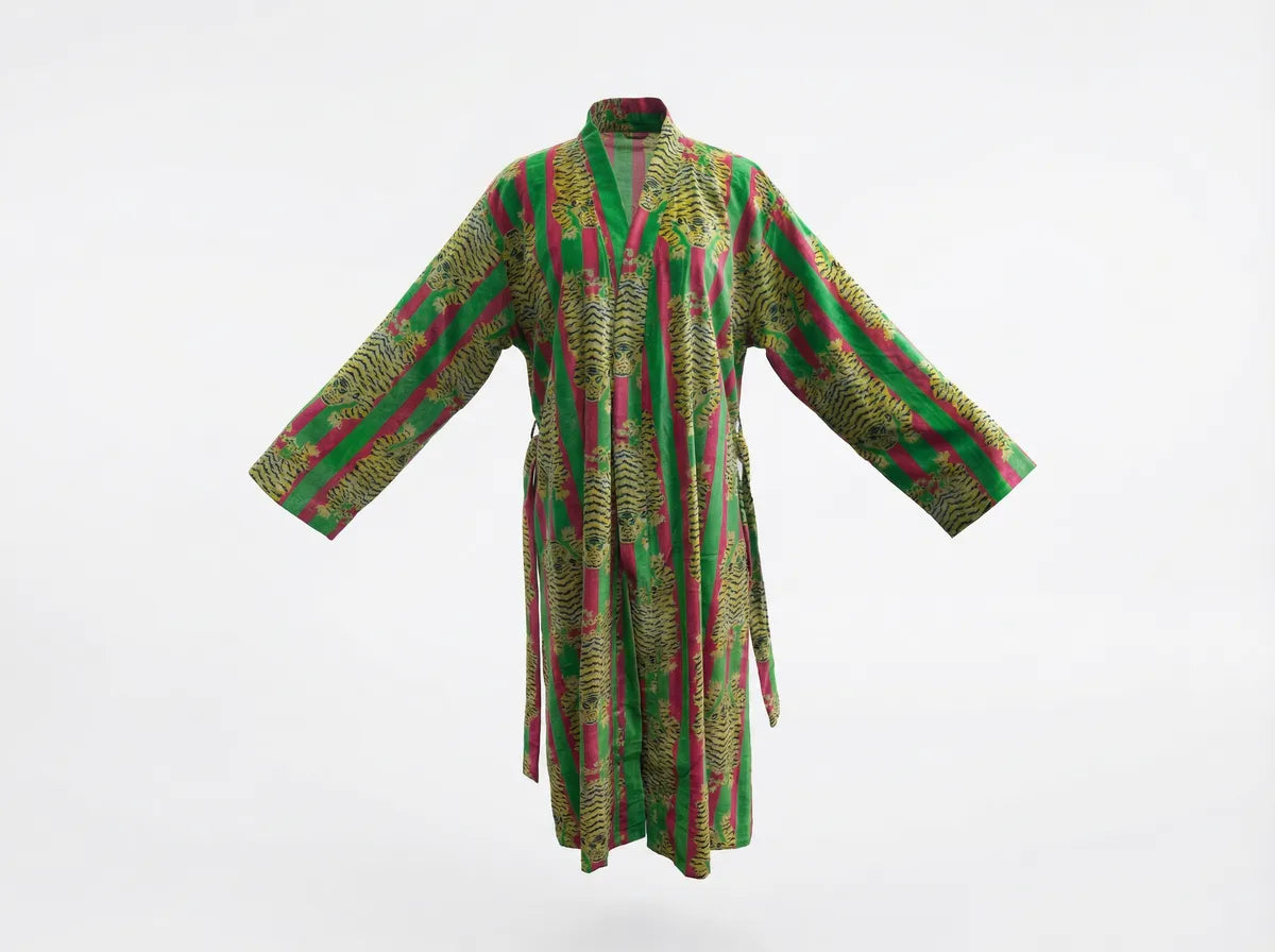 Emerald Tiger Reverie Velvet Robe-zoom-2