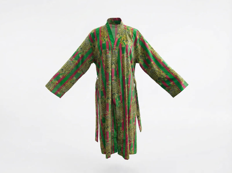 Emerald Tiger Reverie Velvet Robe-zoom-