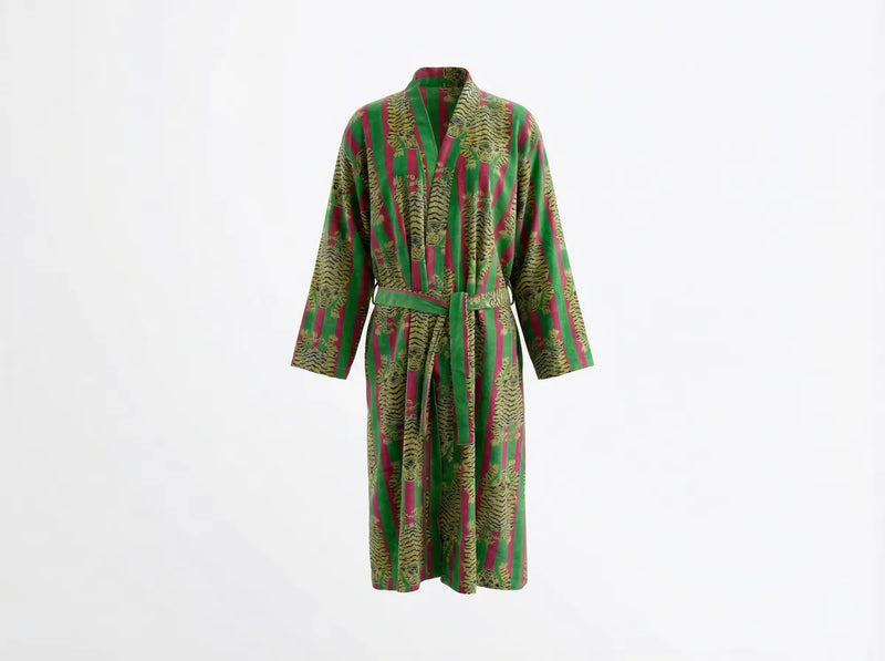 Emerald Tiger Reverie Velvet Robe-zoom-