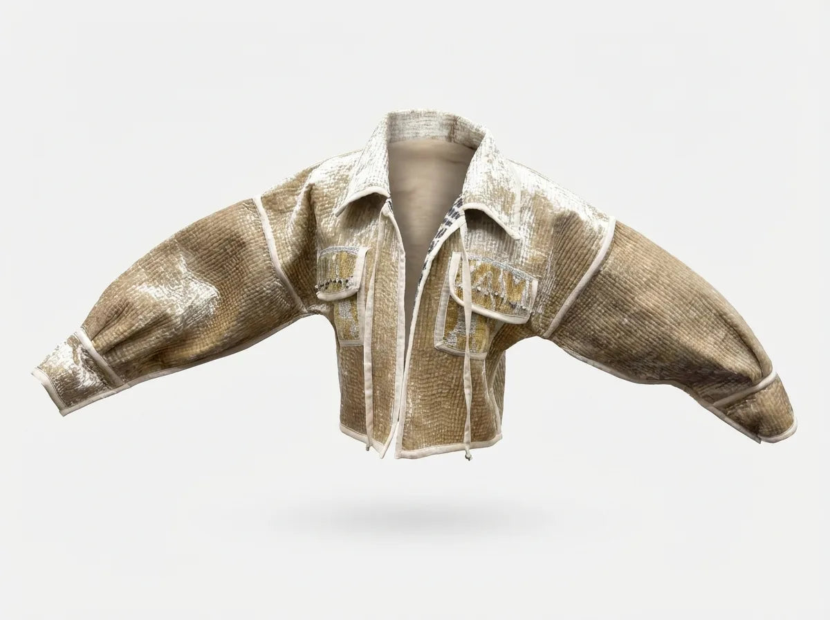 Sahara Wash Cropped Shiny Velvet Jacket Limited Edition-zoom-1