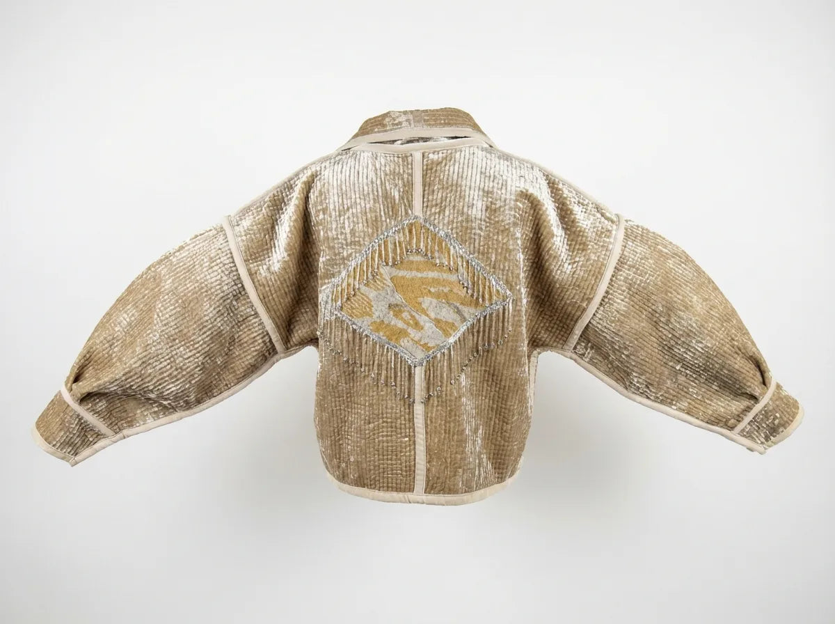 Sahara Wash Cropped Shiny Velvet Jacket Limited Edition-2