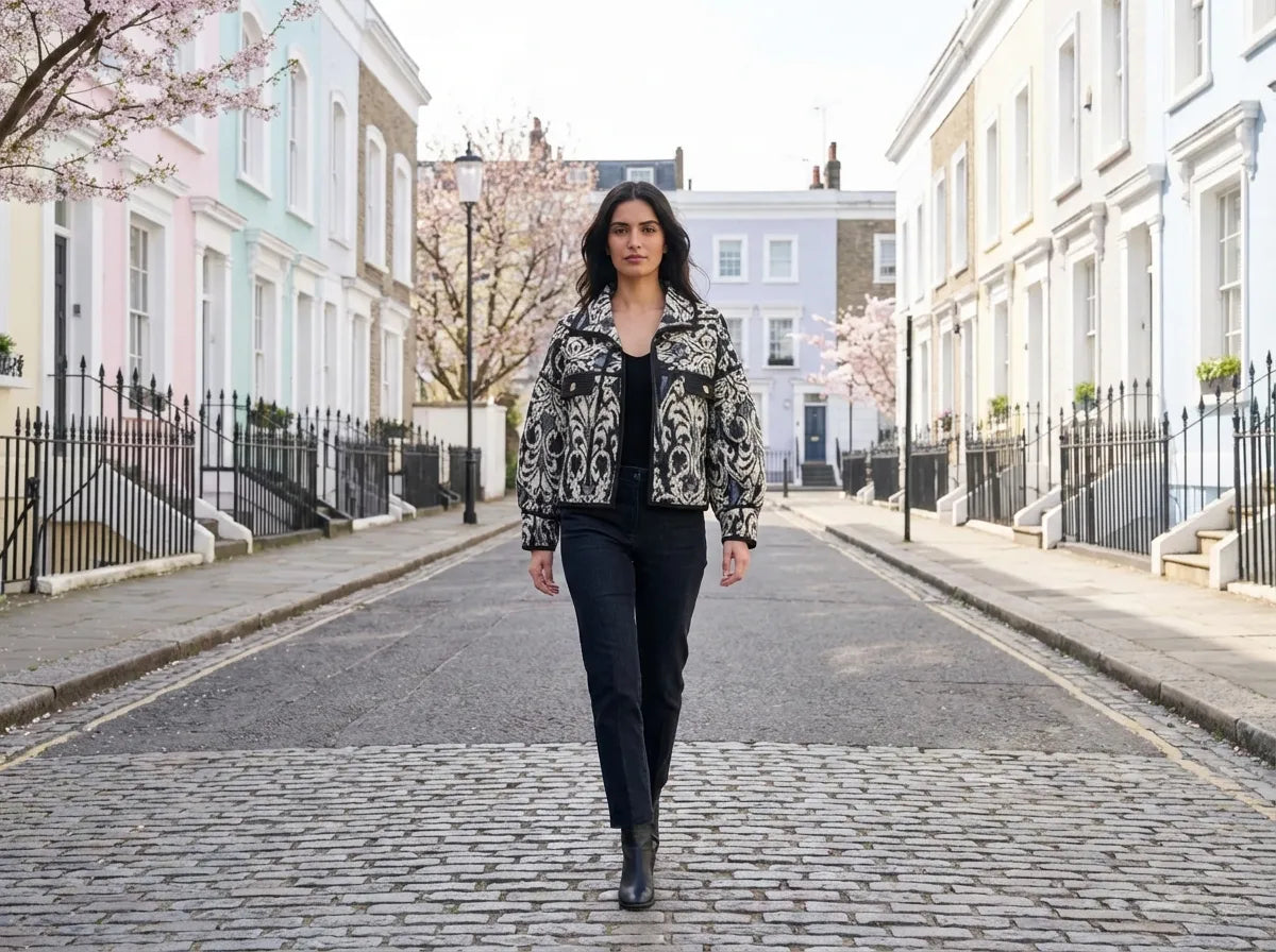 Noir Baroque Cropped Statement Jacket Limited Edition-2