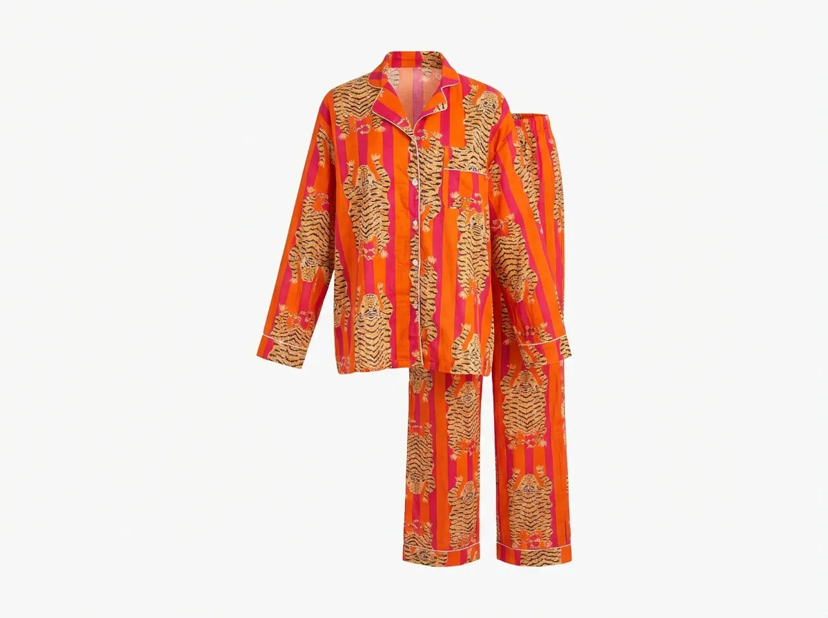 Sunset Tiger Luxe Pajama Set-zoom-3