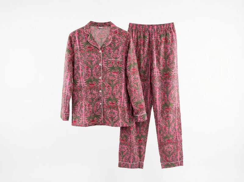 Midnight Rose Botanical Pajama Set-zoom-