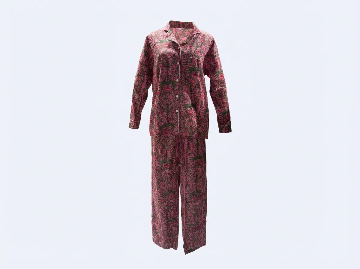 Midnight Rose Botanical Pajama Set-3