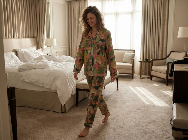 Tropical Pavilion Luxe Pajama Set-zoom-