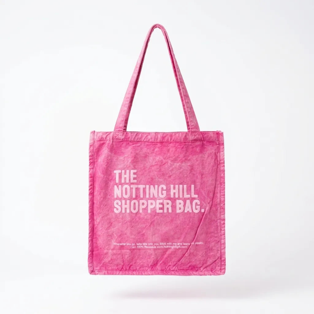 The Notting Hill Pink Washed Canvas Shopper Bag